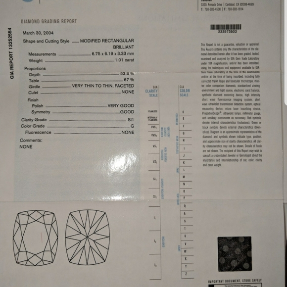Engagement ring with matching band - Picture 3 of 3